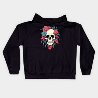 skull and flower Kids Hoodie